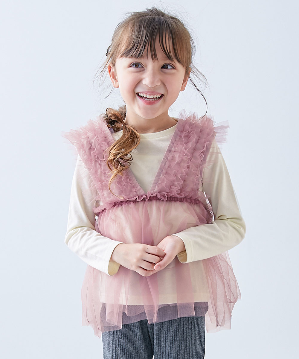 devirock（デビロック） レイヤード シアー ロンT トップス 2WAY