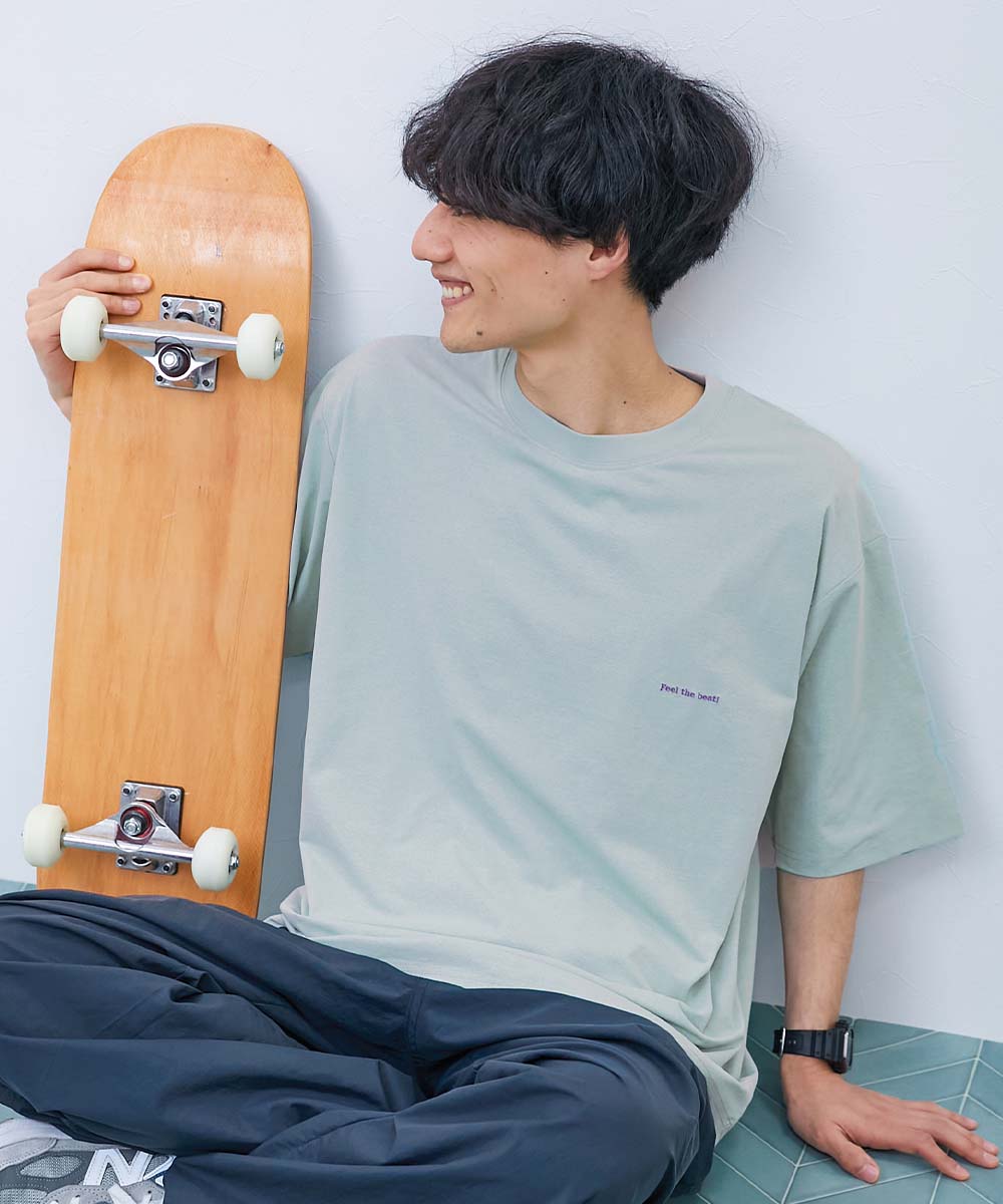 リンクコーデ 親子コーデ おそろい UVカット ロゴ ワンポイント Tシャツ 【イージーウォッシュ】乾燥機OK 防汚 大人 刺繍デザイン 半袖Tシャツ 子供服 devirock | devirock | 03