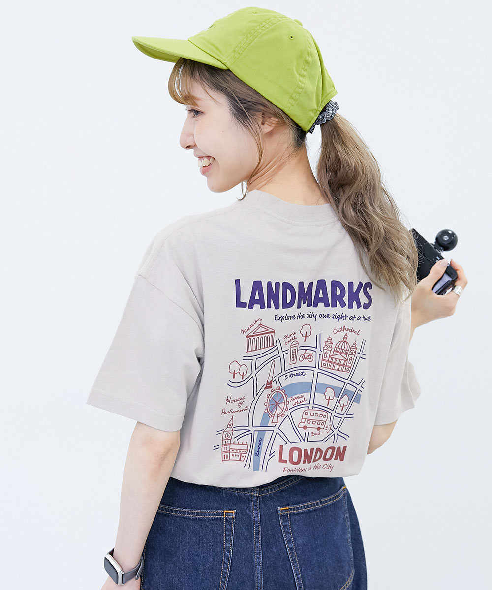 綿100％ コットン プリントＴ オーバーサイズ Tシャツ トップス 【旅するデビロック】大人 プリント半袖Tシャツ キッズ 子供服 男の子  デビロック devirock | devirock | 04