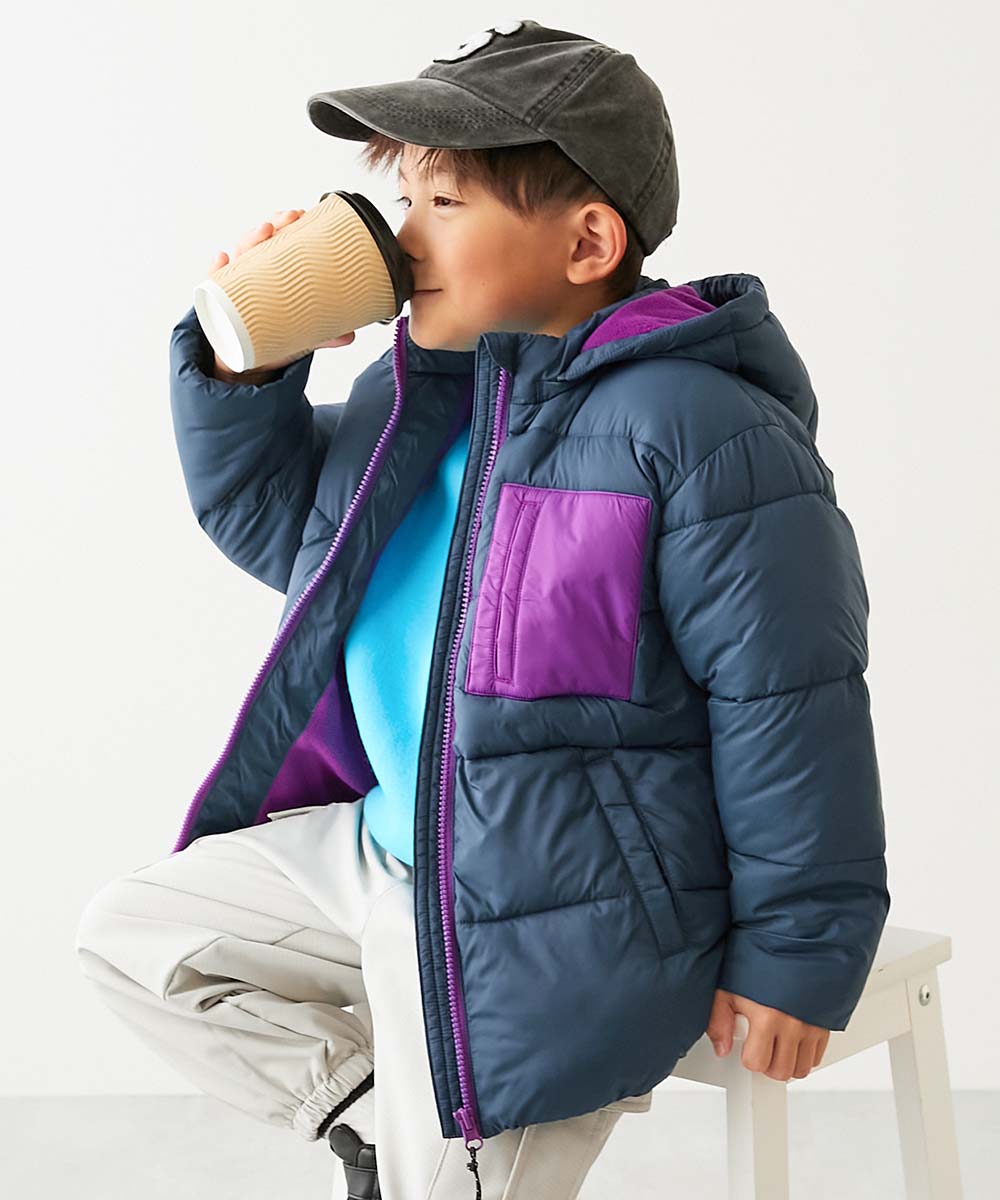 洗える ファイバーダウン フードが取り外せる あったか防風 ジャケット | devirock | 02