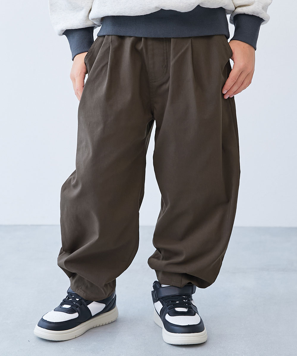 ウエストゴム チノパンツ ロングパンツ 長ズボン ボトムス よくばりストレッチ ツイル ルーズタックパンツ キッズ 子供服 男の子 女の子  デビロック devirock | devirock | 07