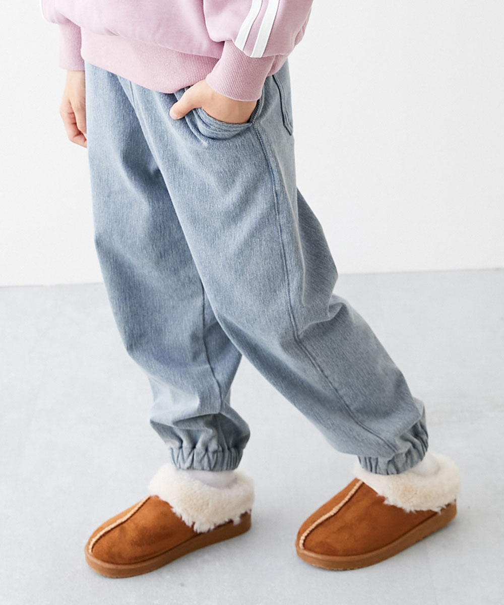 devirock（デビロック） ロングパンツ 長ズボン ボトムス デニム風 裏