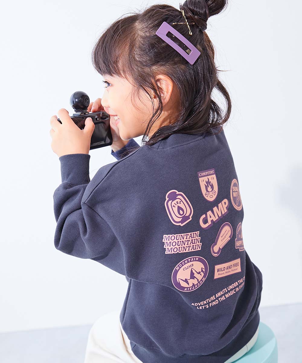リンクコーデ 親子コーデ お揃い オーバーサイズ デビラボ プリント 裏起毛 BIGシルエットトレーナー キッズ 子供服 男の子 女の子 デビロック devirock | devirock | 13