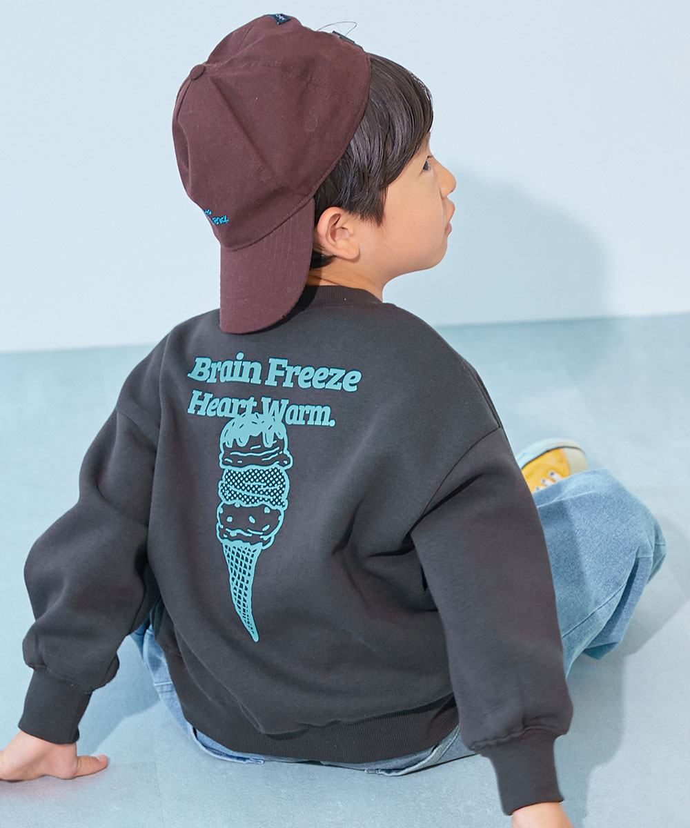 リンクコーデ 親子コーデ お揃い オーバーサイズ デビラボ プリント 裏起毛 BIGシルエットトレーナー キッズ 子供服 男の子 女の子 デビロック devirock | devirock | 17