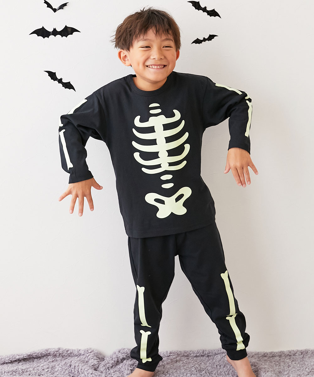 パジャマ 長袖パジャマ ルームウェア 長袖ルームウェア 綿100％ 暗闇で光る わくわくパジャマ キッズ 子供服 男の子 女の子  デビロック devirock | devirock | 01