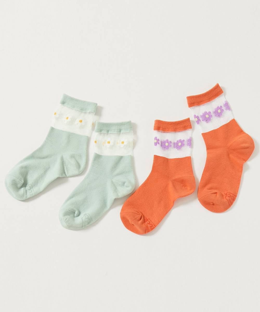 入園 入学 通園 通学 小学校 幼稚園 保育園 ソックス 靴下 小学生 2足セット ガールズデザインソックス キッズ 子供服 女の子  デビロック devirock 26ss_girls | devirock | 03