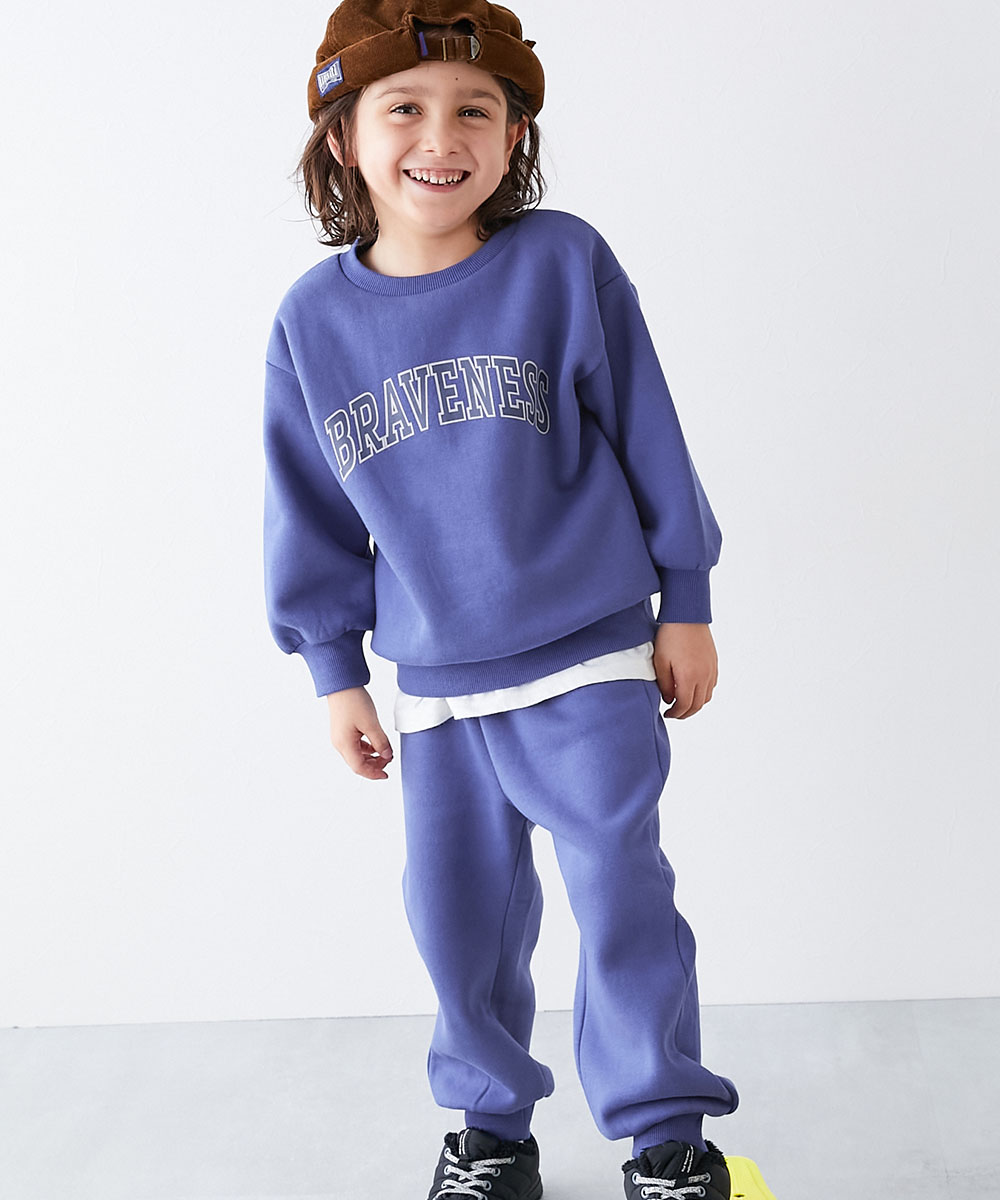 パジャマ 長袖パジャマ ルームウェア 長袖ルームウェア 【普段着でもルームウェアでも】ぽかぽか裏起毛 カレッジロゴ セットアップ   デビロック devirock | devirock | 03