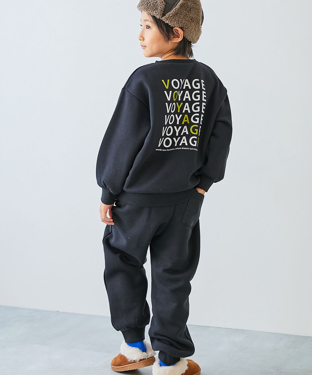 パジャマ 長袖パジャマ ルームウェア 長袖ルームウェア 【普段着でもルームウェアでも】ぽかぽか裏起毛 カレッジロゴ セットアップ   デビロック devirock | devirock | 09