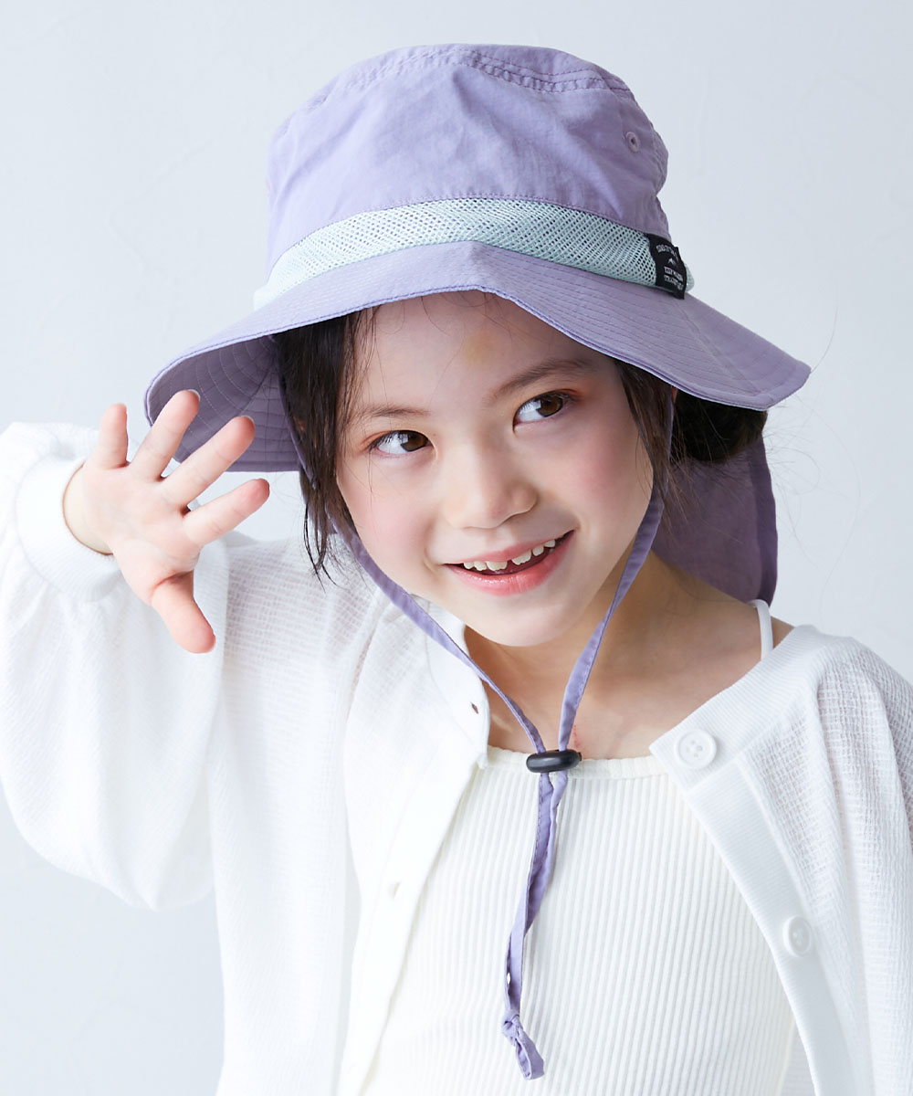 帽子 ハット 保冷剤が入る日よけガード付き 親子で使える 撥水 UVカットフェスハット(水陸両用) キッズ 子供服 男の子 女の子  デビロック devirock | devirock | 06