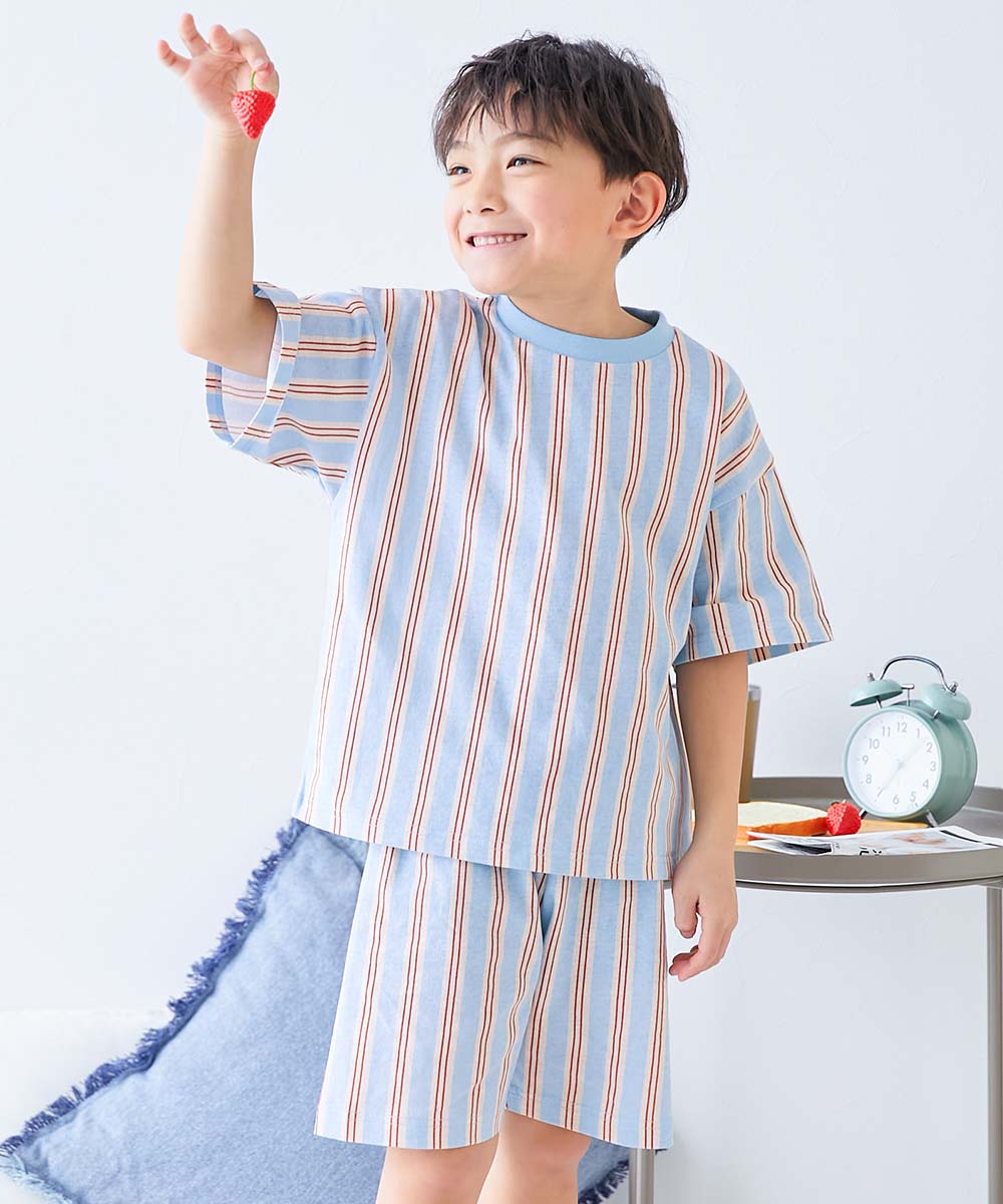 パジャマ 半袖パジャマ ルームウェア 半袖ルームウェア 綿100％ 総柄 半袖パジャマ キッズ 子供服 男の子 女の子  デビロック devirock | devirock | 03