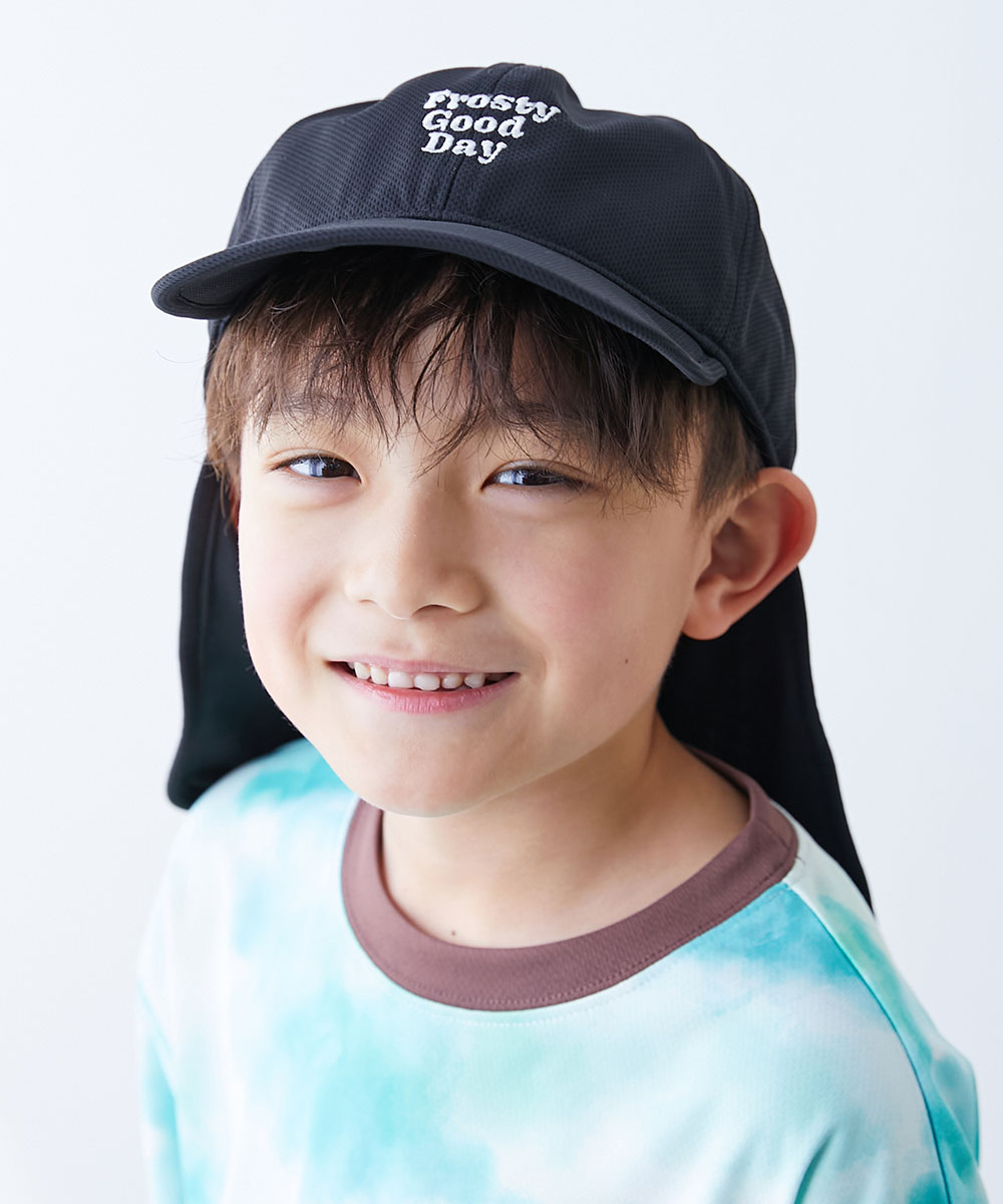 入園 入学 通園 通学 小学校 幼稚園 保育園 UVカット UV対策 熱中症対策 紫外線対策 帽子 キャップ 気化熱のチカラでひんやり 日よけ付きキャップ   devirock | devirock | 01