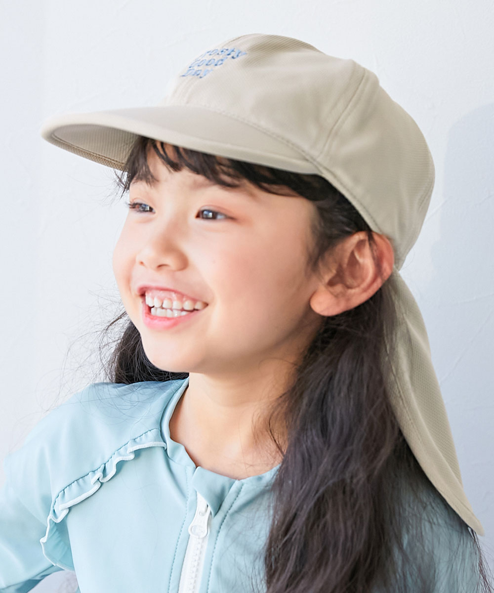 入園 入学 通園 通学 小学校 幼稚園 保育園 UVカット UV対策 熱中症対策 紫外線対策 帽子 キャップ 気化熱のチカラでひんやり 日よけ付きキャップ   devirock | devirock | 04