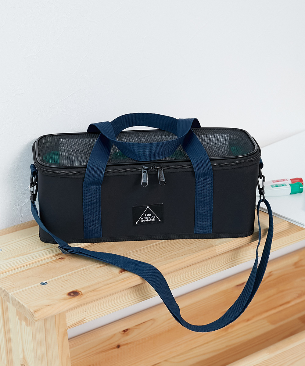 スクールバッグ トートバッグ 入園 入学 通園 通学 小学校 メッシュ切り替え バイカラー 絵の具バッグ(ショルダーストラップ付き) キッズ デビロック devirock | devirock | 01