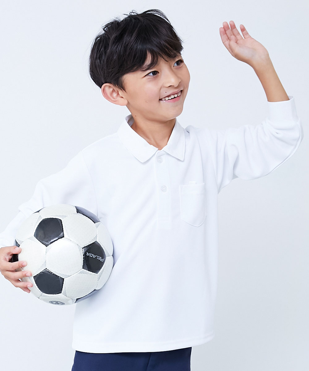 ポロシャツ 入園 入学 通園 通学 小学校 首回りの汚れが取れやすい 涼感 サラッとメッシュ スクールポロシャツ 男の子 女の子  デビロック devirock | devirock | 03