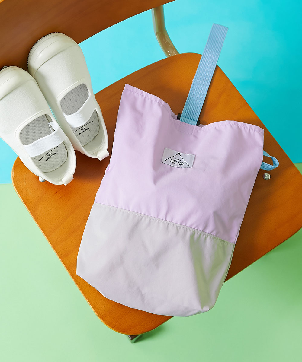 スクールバッグ シューズバッグ 入園 入学 通園 通学 小学校 ランドセルに引っかけやすい バイカラー シューズバッグ 男の子 女の子  デビロック devirock | devirock | 05