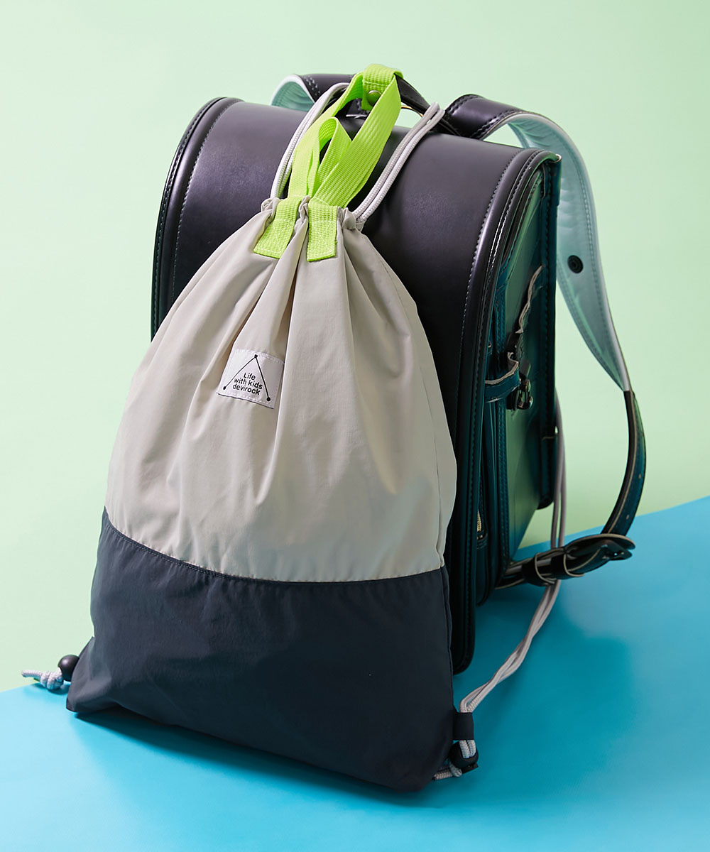 スクールバッグ ナップサック 入園 入学 通園 通学 小学校 ランドセルの上から背負える バイカラー ナップサック キッズ 男の子 女の子  デビロック devirock | devirock | 04