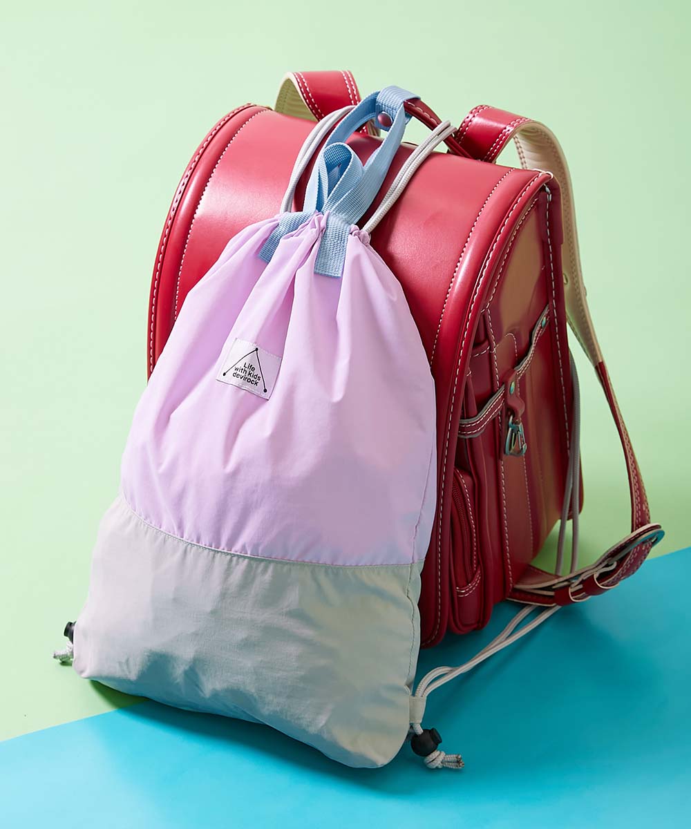 スクールバッグ ナップサック 入園 入学 通園 通学 小学校 ランドセルの上から背負える バイカラー ナップサック キッズ 男の子 女の子  デビロック devirock | devirock | 05