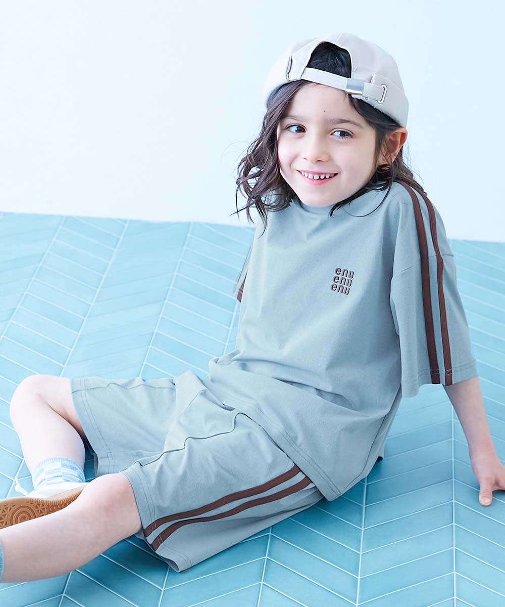 ウエストゴム 【devirock×えぬくんちゃんねる】イージーウォッシュ 乾燥機OK 防汚 えらべるパンツ丈 セットアップ キッズ 子供服 デビロック えぬくん特集 | devirock | 03