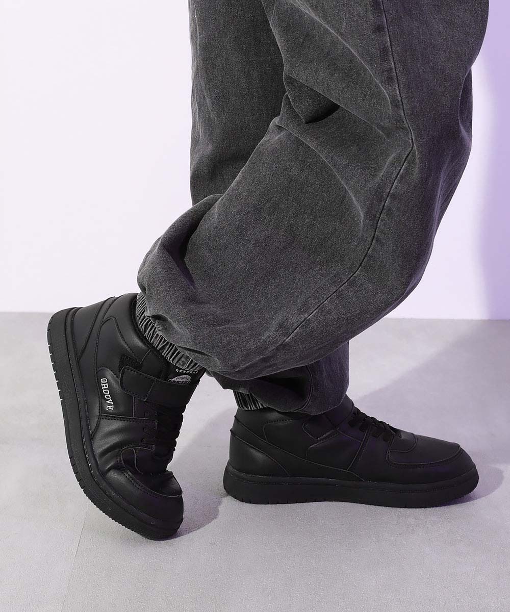 入園 入学 通園 通学 小学校 幼稚園 保育園 スクール 小学生 スニーカー シューズ 靴 クッションインソール付き 防滑 ミッドカットスニーカー 子供服 devirock | devirock | 02