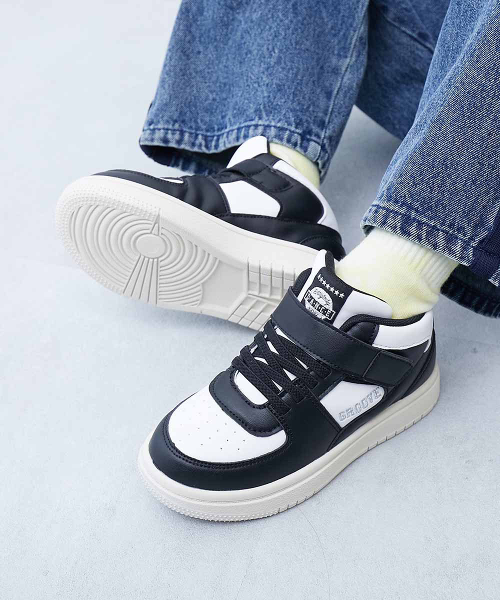 入園 入学 通園 通学 小学校 幼稚園 保育園 スクール 小学生 スニーカー シューズ 靴 クッションインソール付き 防滑 ミッドカットスニーカー 子供服 devirock | devirock | 03