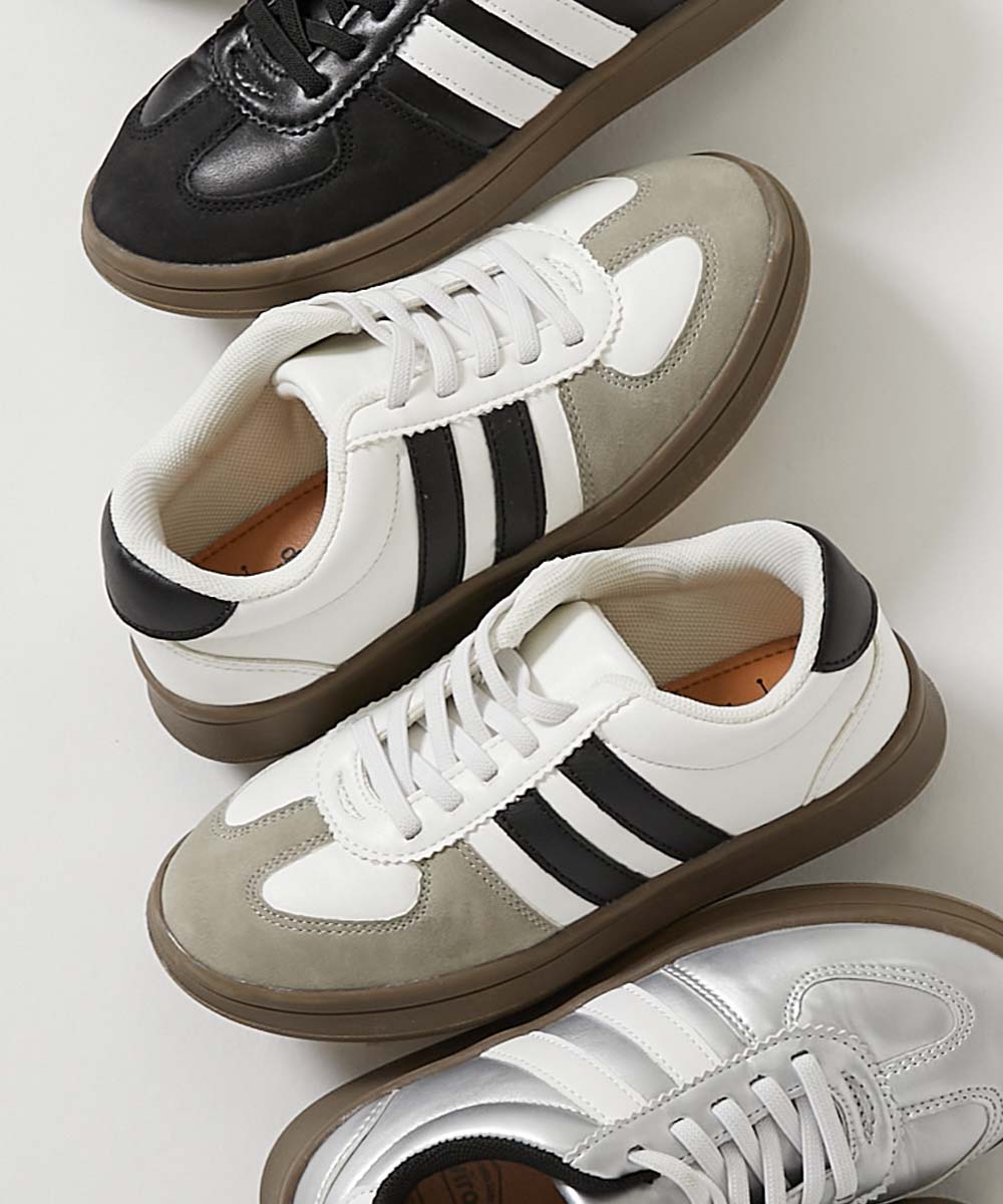 スニーカー シューズ 靴 フォーマル使いもできる ラインスニーカー キッズ 子供服 男の子 女の子  デビロック devirock | devirock | 02