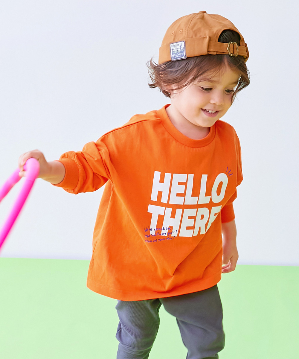 ロンT トップス 【EN-JOY】どっちも前だから1人でお着替え カラフル 長袖Tシャツ キッズ 80cm 90cm 100cm 110cm 120cm 130cm 保育園 幼稚園 通園 | devirock | 01