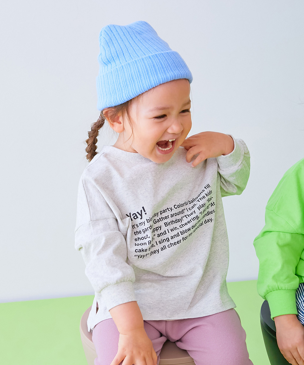 ロンT トップス 【EN-JOY】どっちも前だから1人でお着替え カラフル 長袖Tシャツ キッズ 80cm 90cm 100cm 110cm 120cm 130cm 保育園 幼稚園 通園 | devirock | 06