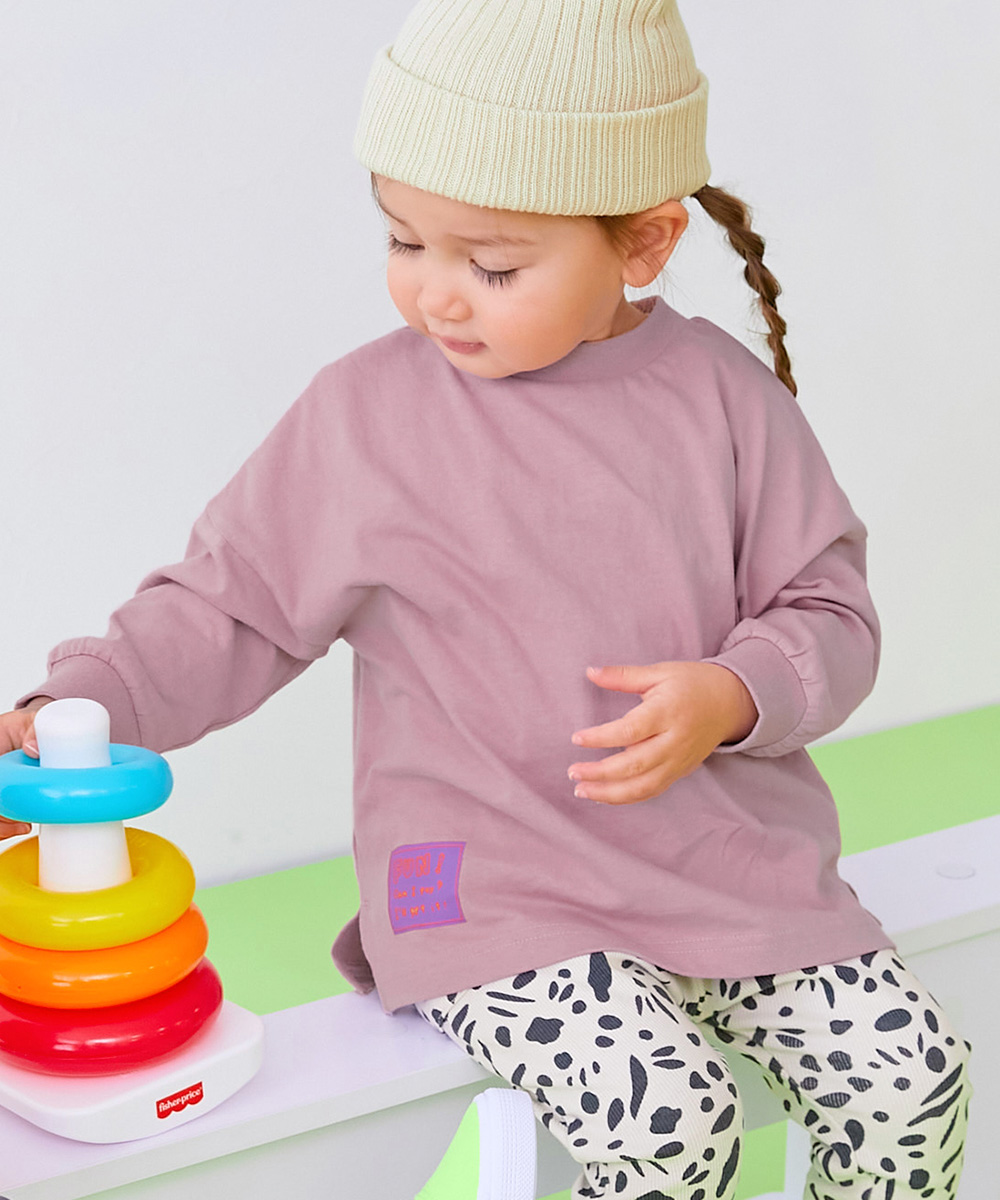 ロンT トップス 【EN-JOY】どっちも前だから1人でお着替え カラフル 長袖Tシャツ キッズ 80cm 90cm 100cm 110cm 120cm 130cm 保育園 幼稚園 通園 | devirock | 10