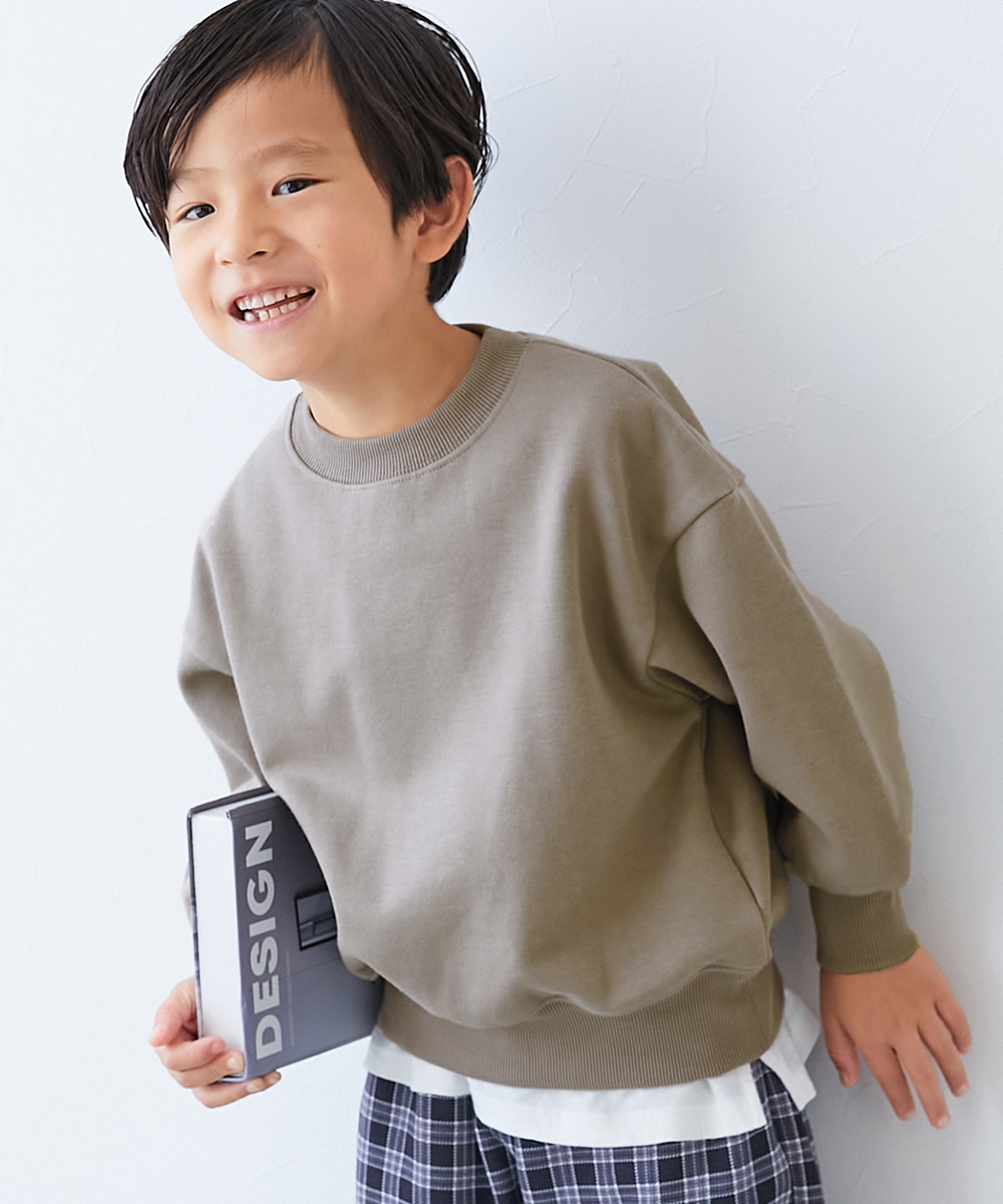 リンクコーデ  おそろい 通園 通学 トップス カラフルスウェット ふっくら裏起毛 無地トレーナー キッズ 子供服 男の子 女の子  デビロック devirock | devirock | 03