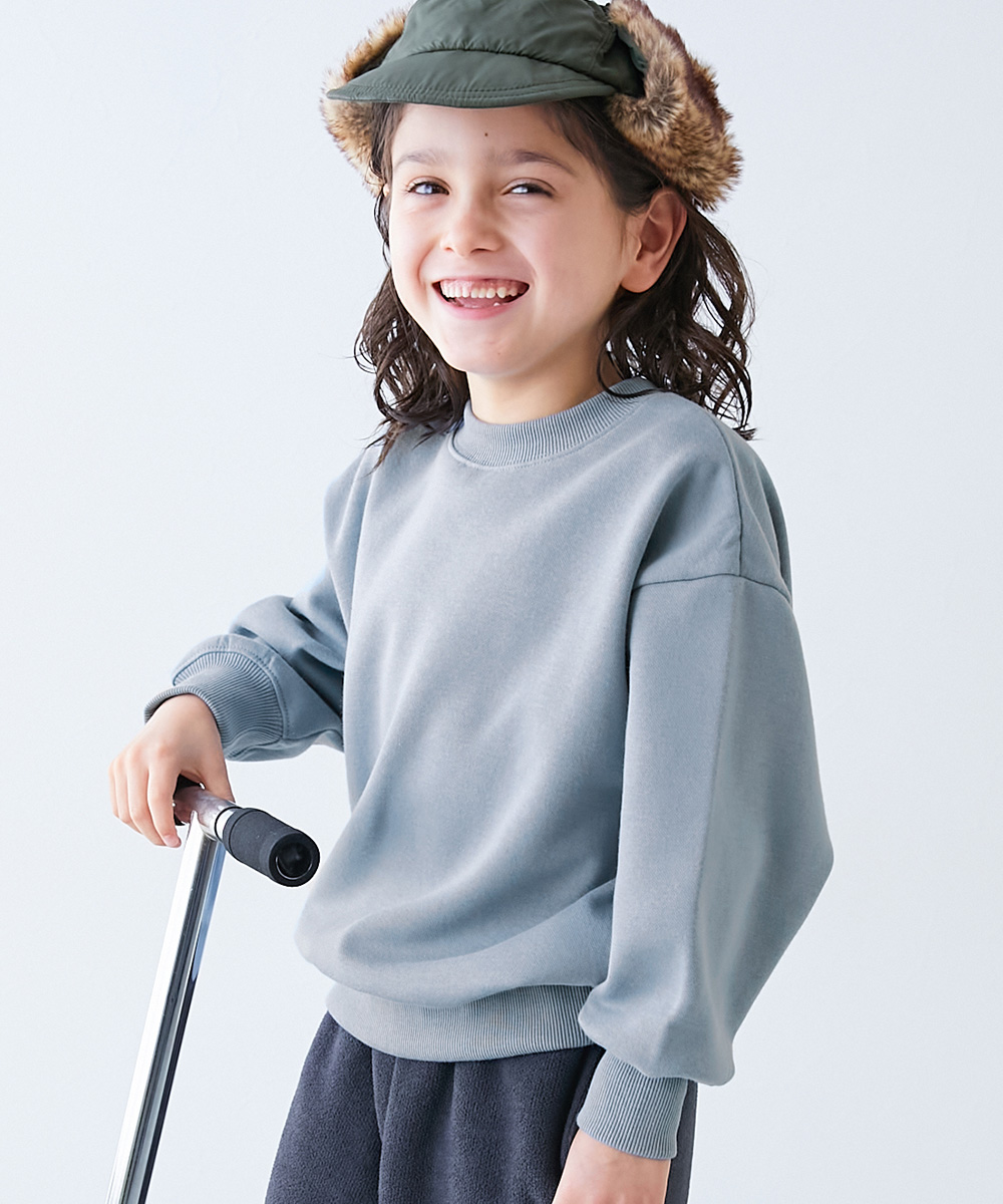リンクコーデ  おそろい 通園 通学 トップス カラフルスウェット ふっくら裏起毛 無地トレーナー キッズ 子供服 男の子 女の子  デビロック devirock | devirock | 06