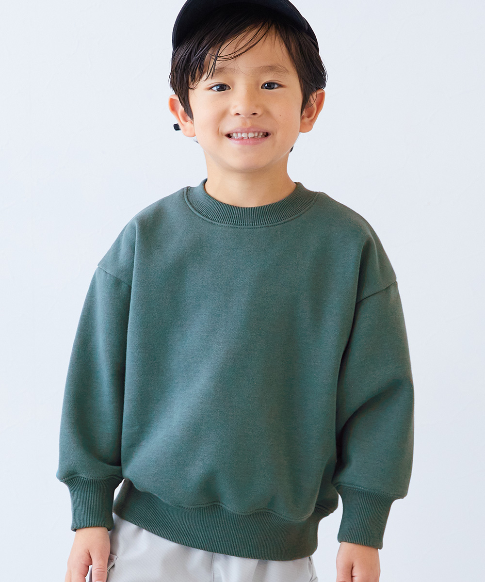 リンクコーデ  おそろい 通園 通学 トップス カラフルスウェット ふっくら裏起毛 無地トレーナー キッズ 子供服 男の子 女の子  デビロック devirock | devirock | 07