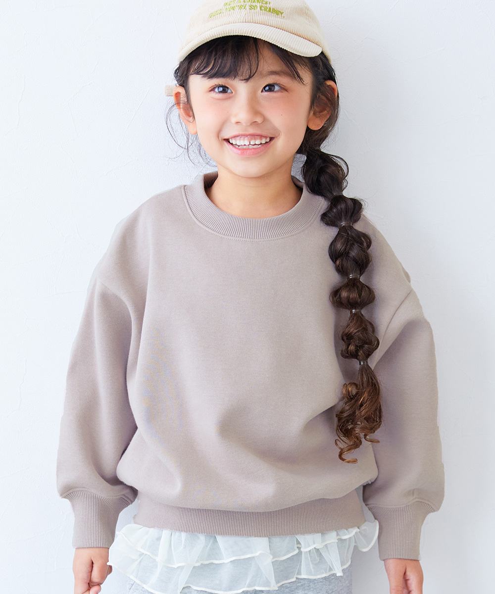リンクコーデ  おそろい 通園 通学 トップス カラフルスウェット ふっくら裏起毛 無地トレーナー キッズ 子供服 男の子 女の子  デビロック devirock | devirock | 13