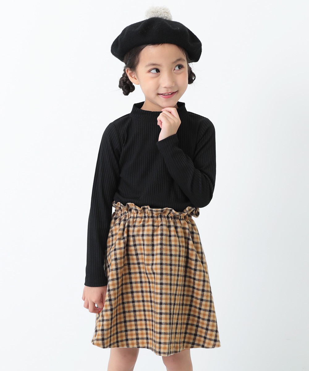 アウトレット/返品不可】 子供服 ワンピース キッズ チェックスカートドッキングワンピース 女の子 ワンピース 長袖 長そで デビロック  devirock :DT0249:devirock Yahoo!ショッピング店 - 通販 - Yahoo!ショッピング