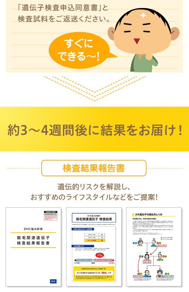 dhc 【 DHC 公式 】【送料無料】DHCの遺伝子検査 毛髪キット (紙報告書