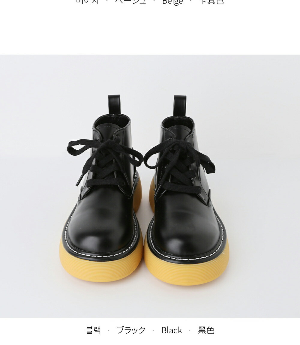 22人気 韓国 プラットフォーム カジュアル ショートブーツ ショート 春 秋 Dholic 通販 Paypayモール ファッション シューズ 靴 ブーツ フェイクレザー 厚底 美脚 シンプル ステッチ 高評価新品