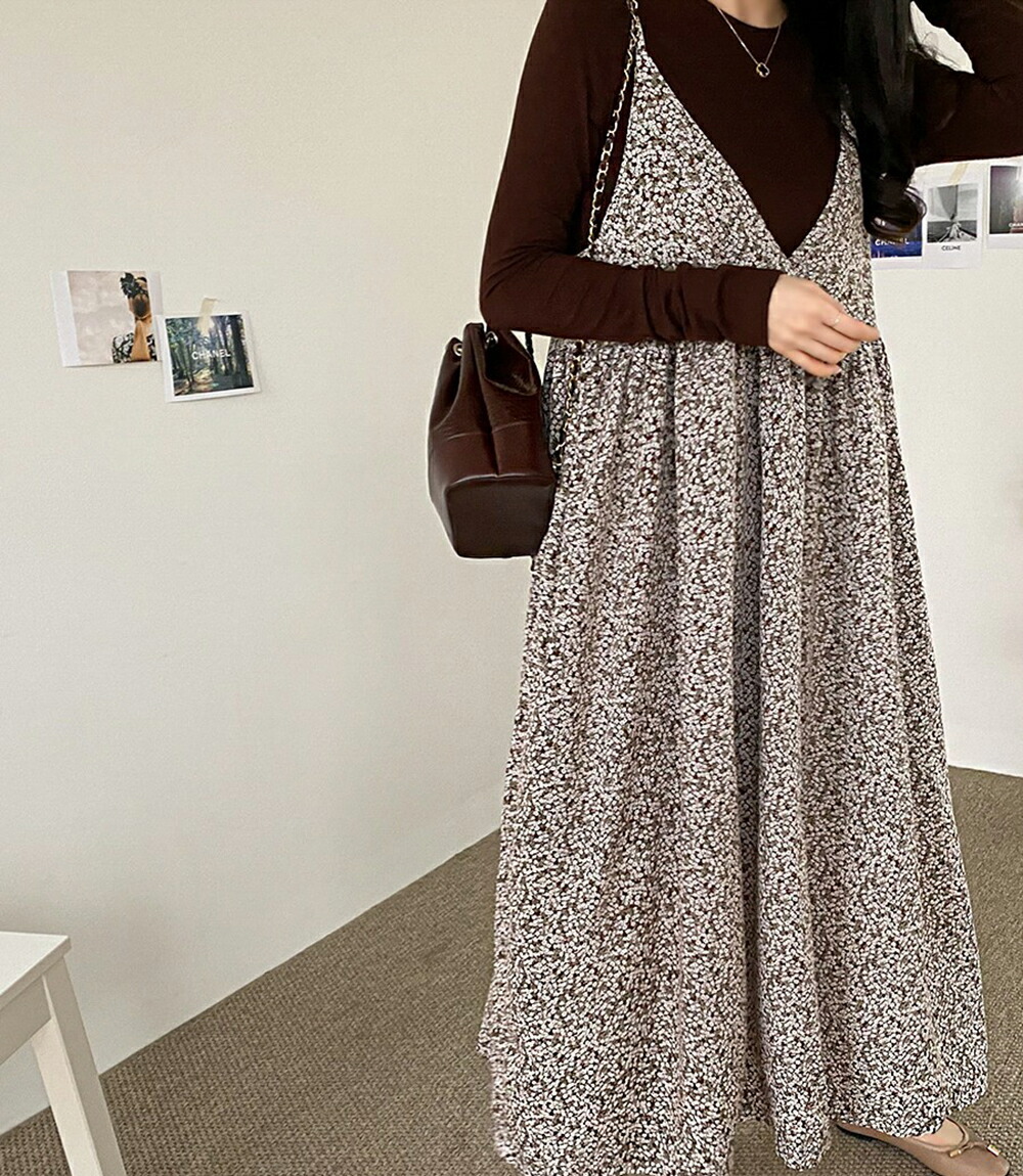 韓国 パターン 柄 マタニティ 体型カバー 秋 冬 Dholic 通販 Paypayモール ワンピース ロングワンピース マキシワンピース ロング丈 マキシ丈 フレア キャミソール ノースリーブ Vネック 最安値格安 Rslfreight Com