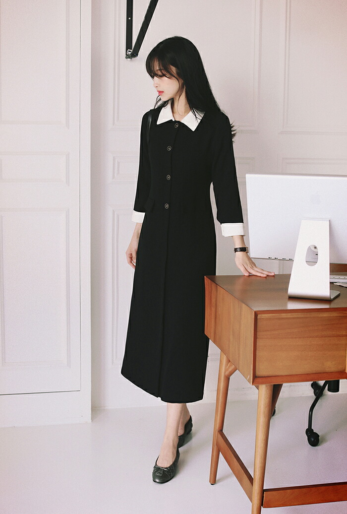 新品超歓迎 韓国 ワンピース ミニワンピース ミディワンピース ロングワンピース カラー 襟 7分袖 七分袖 Hライン 発表会 デート お呼ばれ オフィス スリム 秋 冬 Dholic 通販 Paypayモール 22春夏 Arheadstart Org