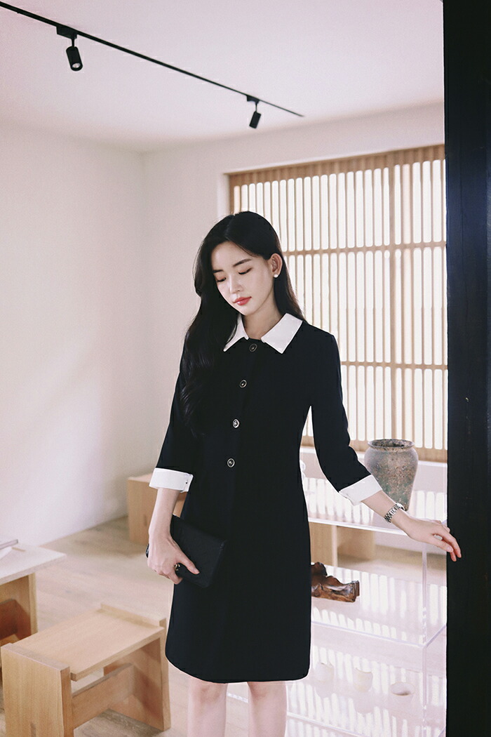 新品超歓迎 韓国 ワンピース ミニワンピース ミディワンピース ロングワンピース カラー 襟 7分袖 七分袖 Hライン 発表会 デート お呼ばれ オフィス スリム 秋 冬 Dholic 通販 Paypayモール 22春夏 Arheadstart Org