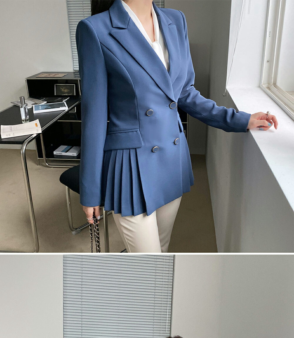 された アウター オフィスカジュアル オフィス 春 秋 韓国 ファッション Dholic 通販 Paypayモール ジャケット プリーツ ベルト ウエストマーク ユニーク 長袖 カジュアル 冬 ゴールド サイトに