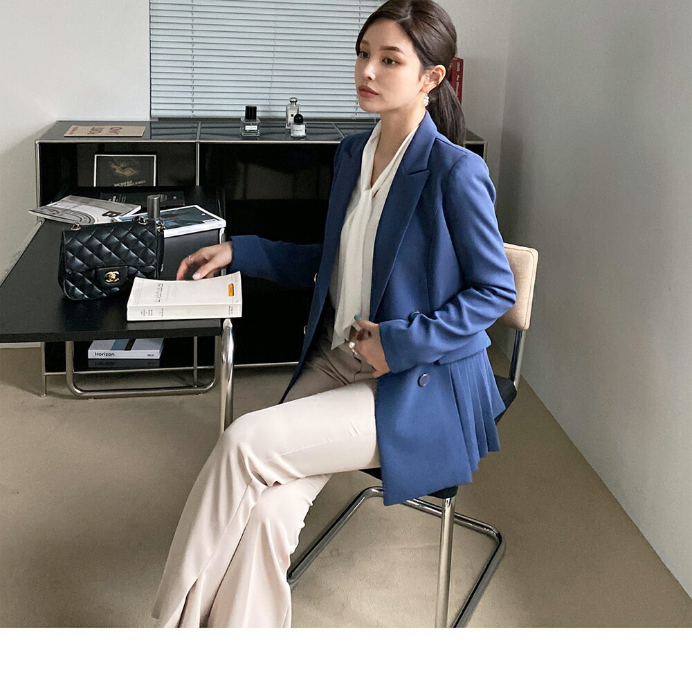 された アウター オフィスカジュアル オフィス 春 秋 韓国 ファッション Dholic 通販 Paypayモール ジャケット プリーツ ベルト ウエストマーク ユニーク 長袖 カジュアル 冬 ゴールド サイトに