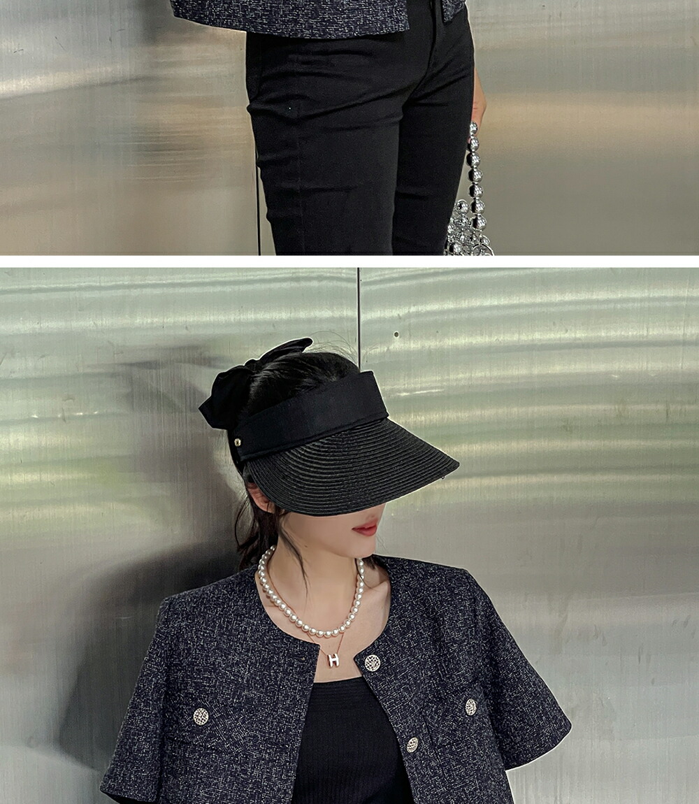 市場 バイカラーペーパーサンバイザー P 韓国ファッション バイカラー 配色 レディース Acc 紙糸