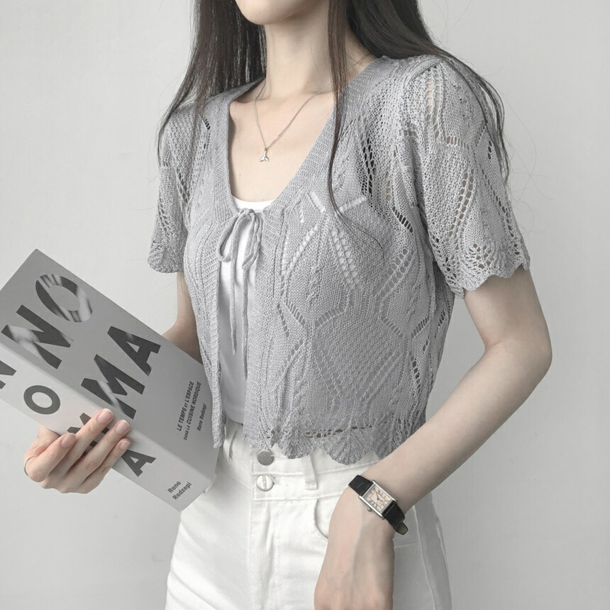 シアークロップドカーディガン・p555941 レディース 韓国ファッション