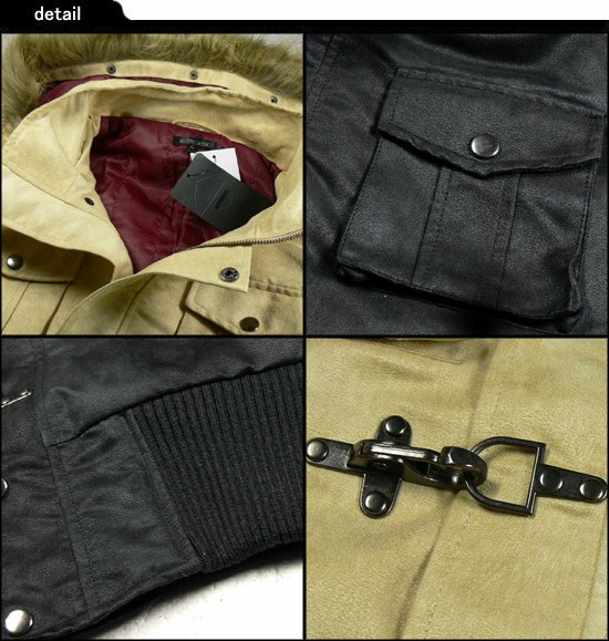 AUTHENTIC フェイクスウェードファイヤーマンジャケット