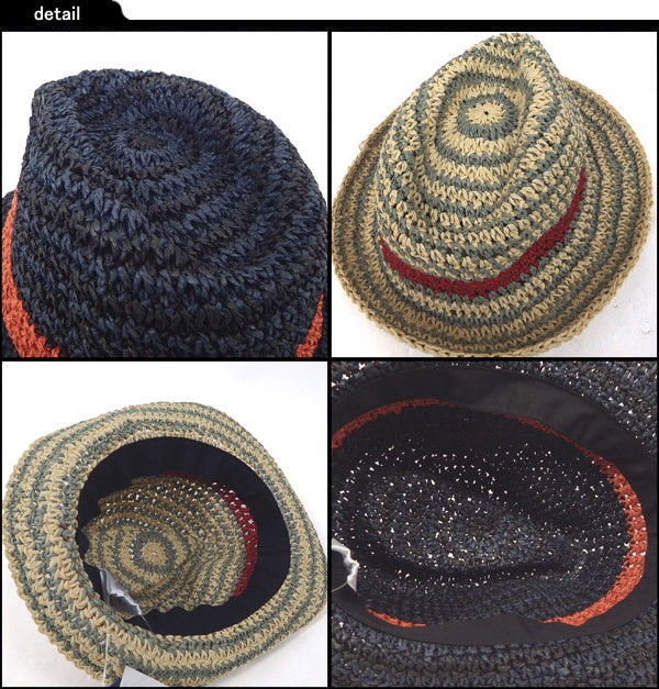 中折れボーダーペーパーハット