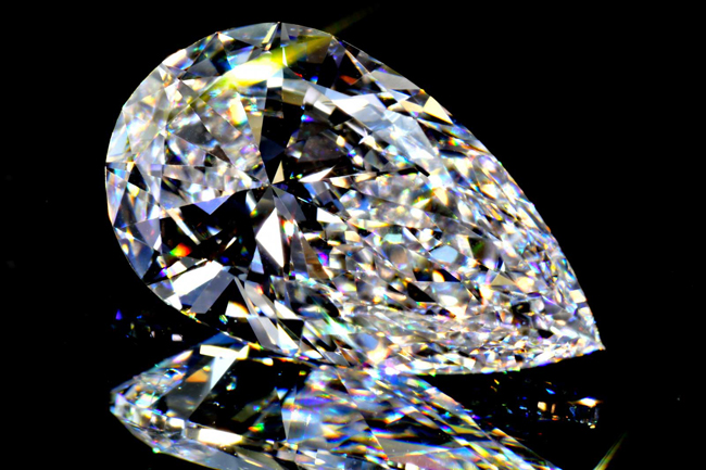 0.7カラット ペアシェイプカット ダイヤモンド 一粒ネックレスK18