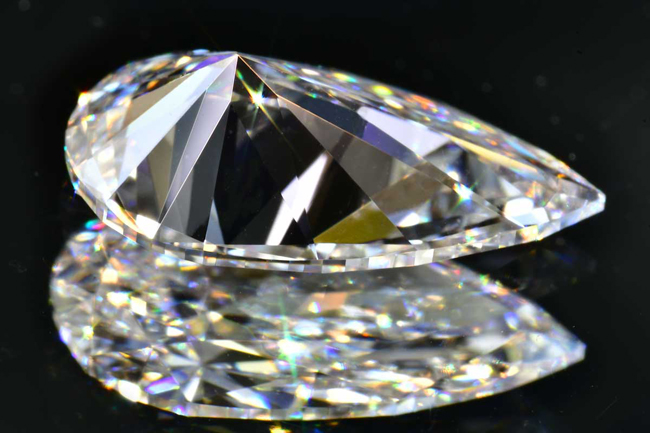 0.7カラット ペアシェイプカット ダイヤモンド 一粒ネックレスK18