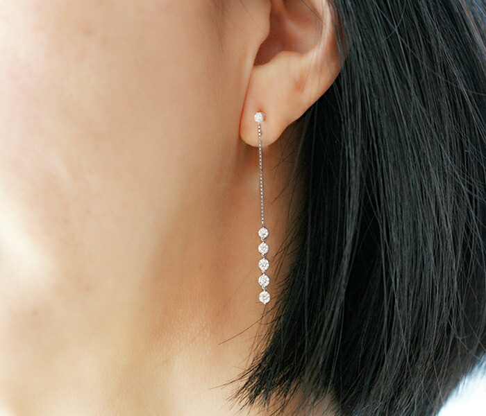 【本物保証！】Pt900 天然ダイヤモンド 計0.58ct ピアス　プラチナ プラチナ pt900 ダイヤモンド ピアス