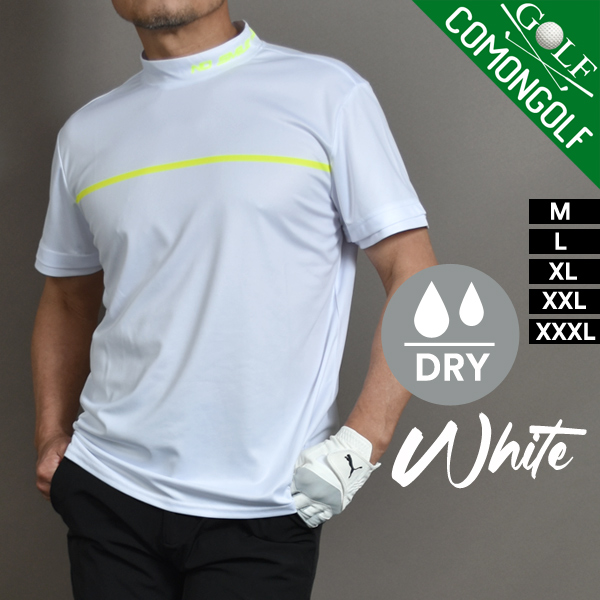 COMONGOLF SALE ゴルフウェア メンズ 半袖 夏 モックネック 吸汗
