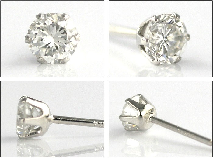 ダイヤピアス 0.3ct プラチナ PT900 ダイヤモンドピアス 一粒 スタッド