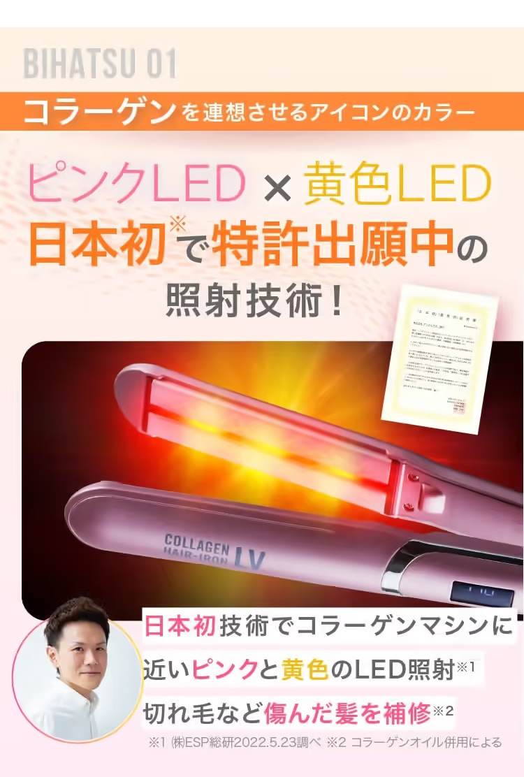 コラーゲンヘアアイロンLV ＋ スーパーコラーゲンオイル1本セット